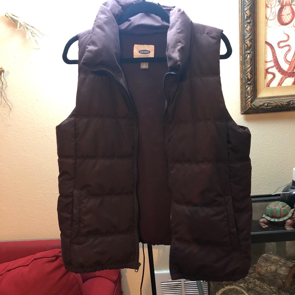 Old Navy brown puff vest